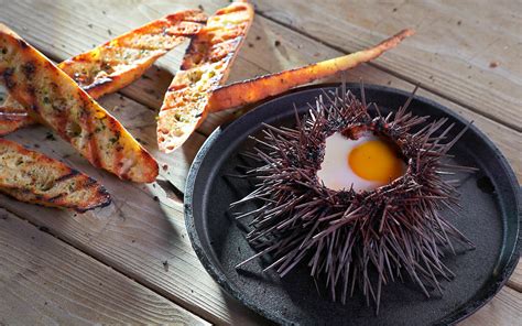 "Egg On Eggs" (Grilled Sea Urchins) Recipe - Barbecuebible.com