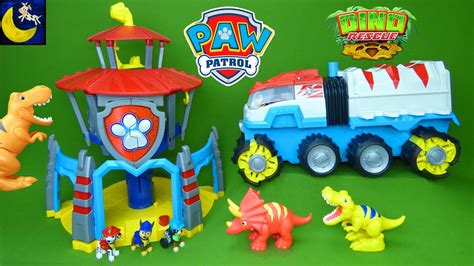 PAW Patrol, Dino Rescue HQ Playset With Sounds And Exclusive Rex Figure And Vehicle ...