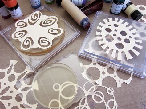 Printing with Gelli Arts®: Dropshadow Technique with Gelli® Plates & ScanNCut Stencils & Masks!