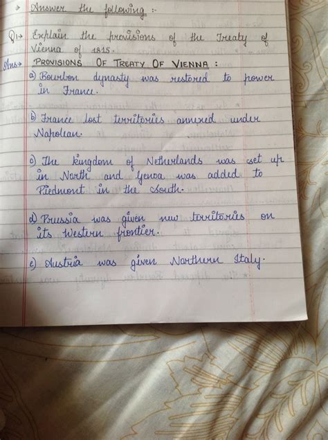 explain the Treaty at Vienna what wee its objectives - Social Science - The Rise of Nationalism ...