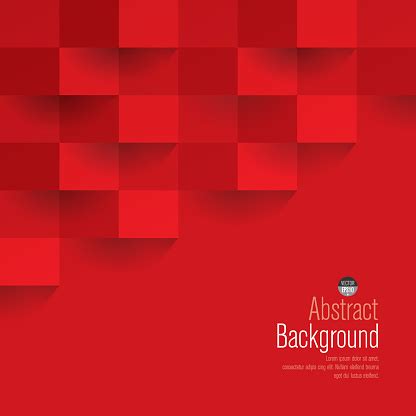 Red geometric vector background. vector image | Royalty Free