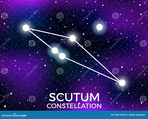 Scutum Constellation. Starry Night Sky. Cluster of Stars and Galaxies. Deep Space Stock Vector ...