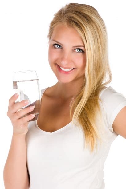 Woman With A Glass Of Water Free Stock Photo - Public Domain Pictures