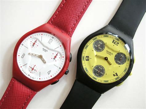 Swatch 'Red Illusion' Skin Chrono slim profile by regarding