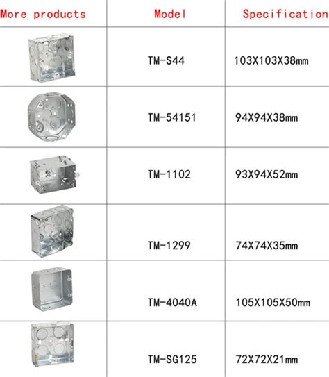 75*75mm Galvanized Steel Ceiling Standard Junction Box Sizes Junction ...