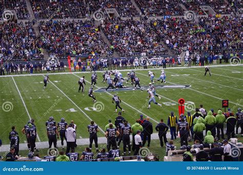 Seattle Seahawks game editorial stock image. Image of teamwork - 30748659