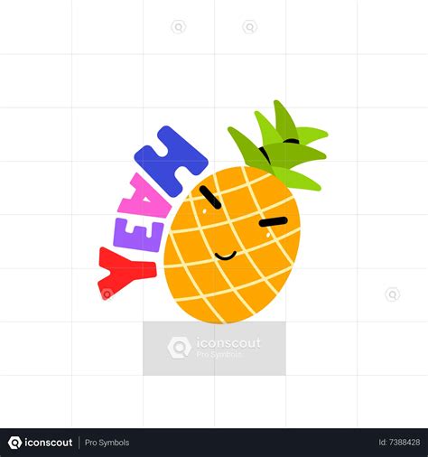 Pineapple Emoji Animated Icon download in JSON, LOTTIE or MP4 format