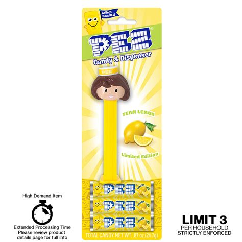 PEZ Presenter Girl Lemon (PEZ.com exclusive) Limit 3 per household str – PEZ Candy