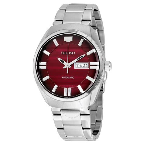 Seiko Recraft Automatic Red Dial Stainless Steel Men's Watch SNKN05 - Recraft - Seiko - Watches ...