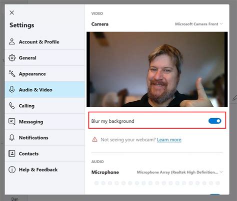 video - How can I blur the background in Skype? - Super User