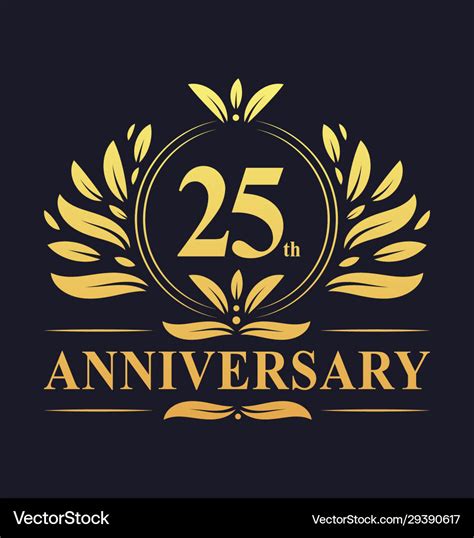 25th anniversary logo 25 years anniversary design Vector Image