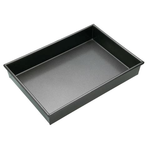 Master Class Non-Stick Deep Large Rectangle Cake Tin/Traybake Pan, Grey ...