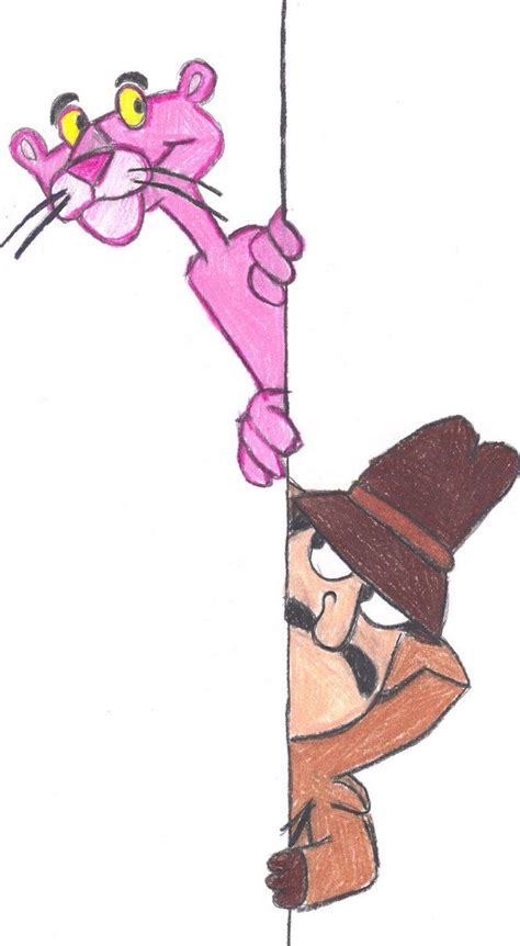 Pink Panther and Inspector Clouseau | Cartoon coloring pages, Pink panther cartoon, Marker art