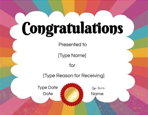 FREE Congratulations Certificate Template | Customize Online