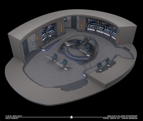 USS Galaxy Bridge - 2376 Cutaway by Rekkert on DeviantArt | Star trek ...