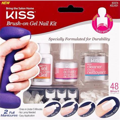 KISS Brush On Gel Nail Kit KGLK01 1 Pack - Walmart.com - Walmart.com