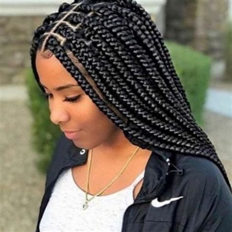 box braids medium sized | Box braids hairstyles for black women, Girls hairstyles braids, Hair ...