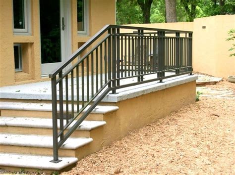 Craftsman Style Exterior Wrought Iron Railing | Outdoor stair railing, Railings outdoor, Patio ...