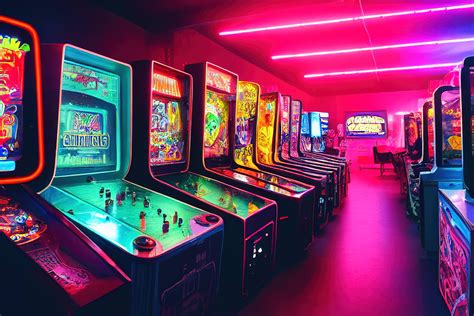 A room with many arcade games