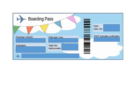 Printable Airline Ticket