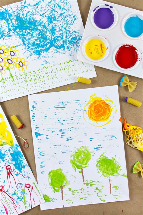 Colorful & Creative Preschool Pasta Art Project • Kids Activities Blog