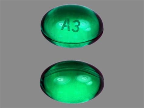 A3 Pill Green Oval 13mm - Pill Identifier