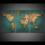 Tableau Carte du Monde Vintage • Tabloide