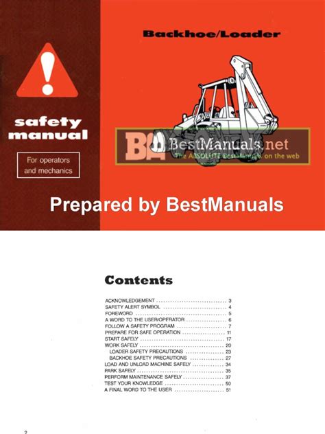 Backhoe Loader Safety Manual PDF | PDF | Loader (Equipment) | Traffic