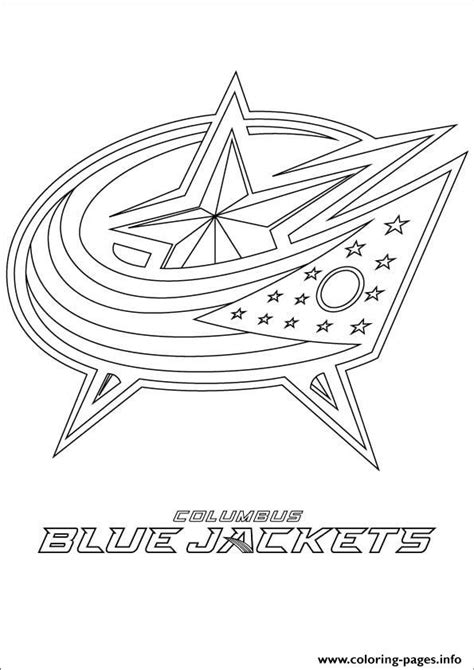 Columbus Blue Jackets Logo Nhl Hockey Sport Coloring page Printable