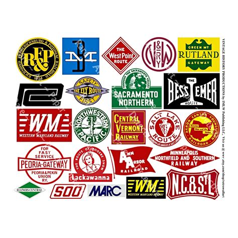 Central Vermont Railroad Heralds Logos Vinyl Decals Sign Stickers ...