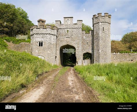 Dunraven castle gatehouse south Wales Stock Photo, Royalty Free Image ...