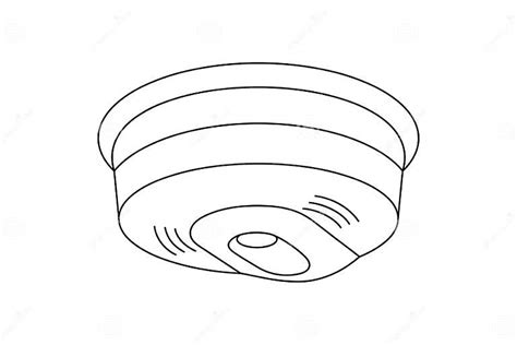 Smoke Detector Sketch Vector Illustration Stock Vector - Illustration ...