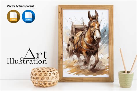 A Horse Pulling a Cart Graphic by ARUNA · Creative Fabrica