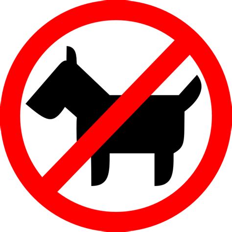 No dogs round sign vector image | Free SVG