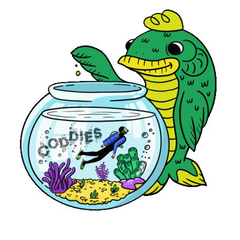 Fish Tank Smile Sticker by Coddies