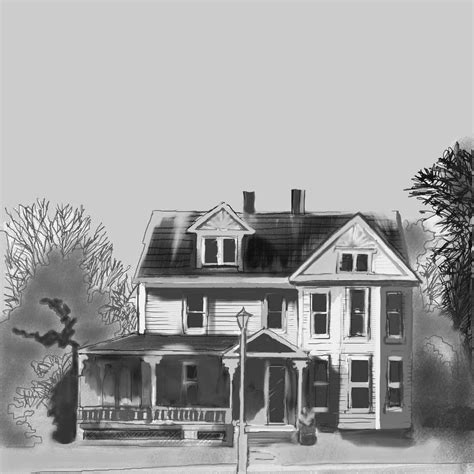 Old Colonial House Sketch Free Stock Photo - Public Domain Pictures