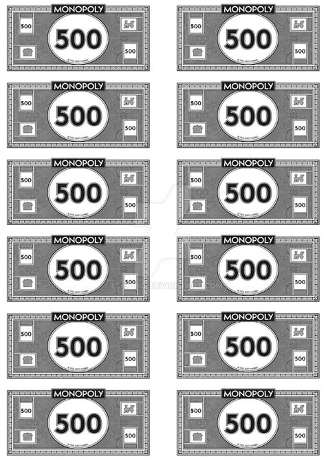 Monopoly Money - 500's by Leighboi on DeviantArt