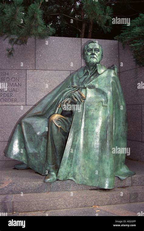 Franklin Delano Roosevelt Memorial, Statue of F D Roosevelt, West Potomac Park, Washington, DC ...