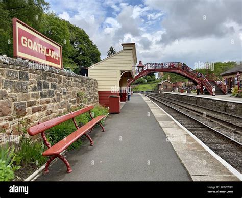 Goathland Train Station Platform Stock Photo - Alamy