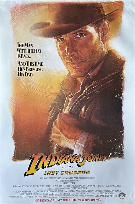 Original Indiana Jones and the Last Crusade Movie Poster - Adventure