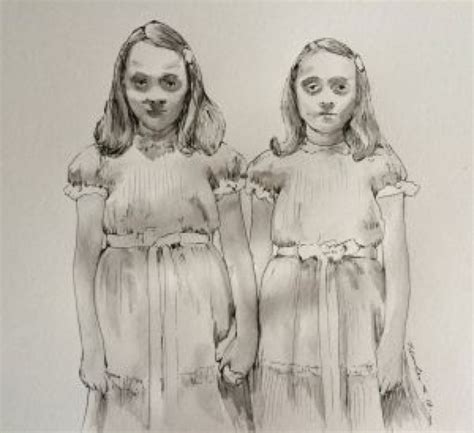 The Shining Twins Grady Girls pen drawing painting by billyboyuk on @DeviantArt | The shining ...