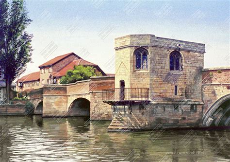 St. Ives bridge and chapel (painting) – John Twinning