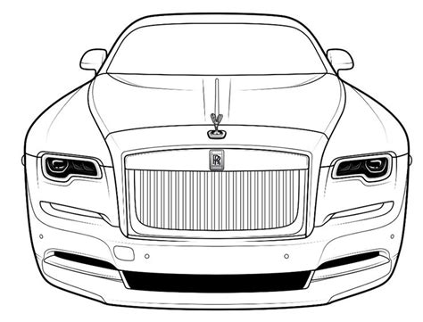 Rolls Royce Coloring Page - Rolls-Royce Ghost - Coloring Books | Rolls royce, Car drawing easy ...