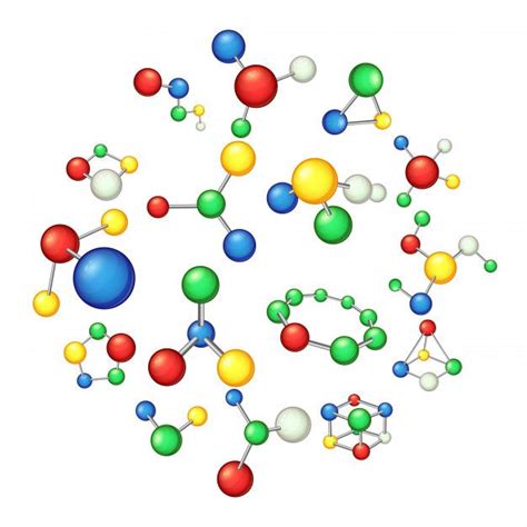 Conjunto de ícones de molécula, estilo cartoon Organic Structure, Curtain Designs, Sprinkles ...