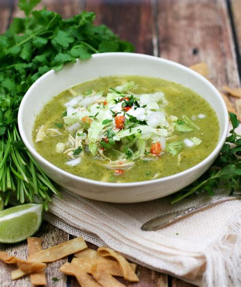 Green Posole with Shredded Chicken - Happily From Scratch