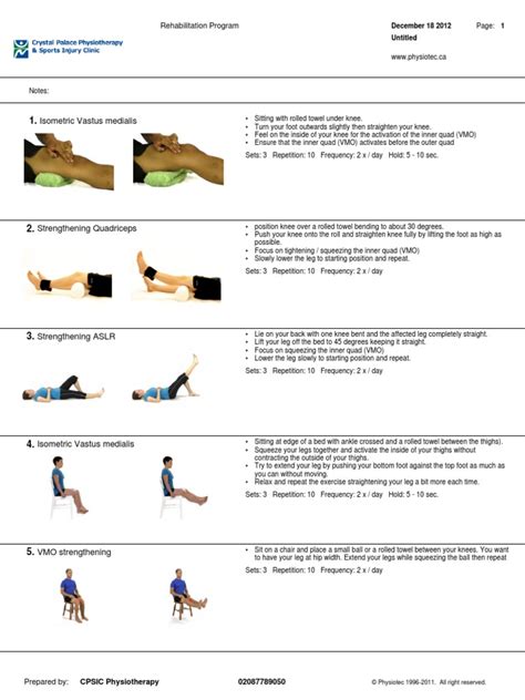 Exercises for VMO Strengthening | Knee | Foot | Prueba gratuita de 30 días | Scribd