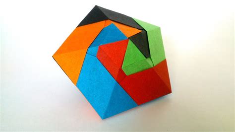 Origami Decahedron of 5 Modules - Geometric Origami. - YouTube