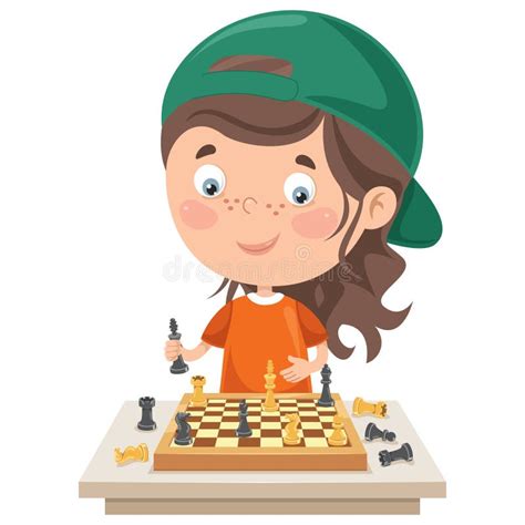 Cartoon Character Playing Chess Game Stock Vector - Illustration of bishop, childhood: 167173565