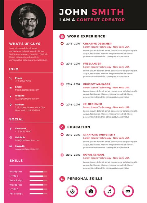 Timeline Resume Template - Free Download | Resume template, Resume ...