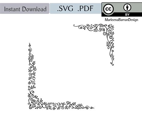 Rose Vine Border Black Line Art Frame Bundle SVG Vector - Etsy Canada